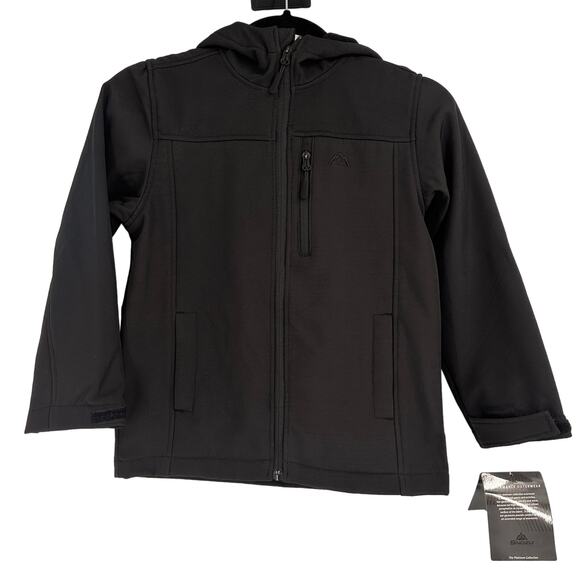 Snozu Black Boys Zip Up Hoodie Jacket New with tags Size Small (8) - Picture 1 of 7